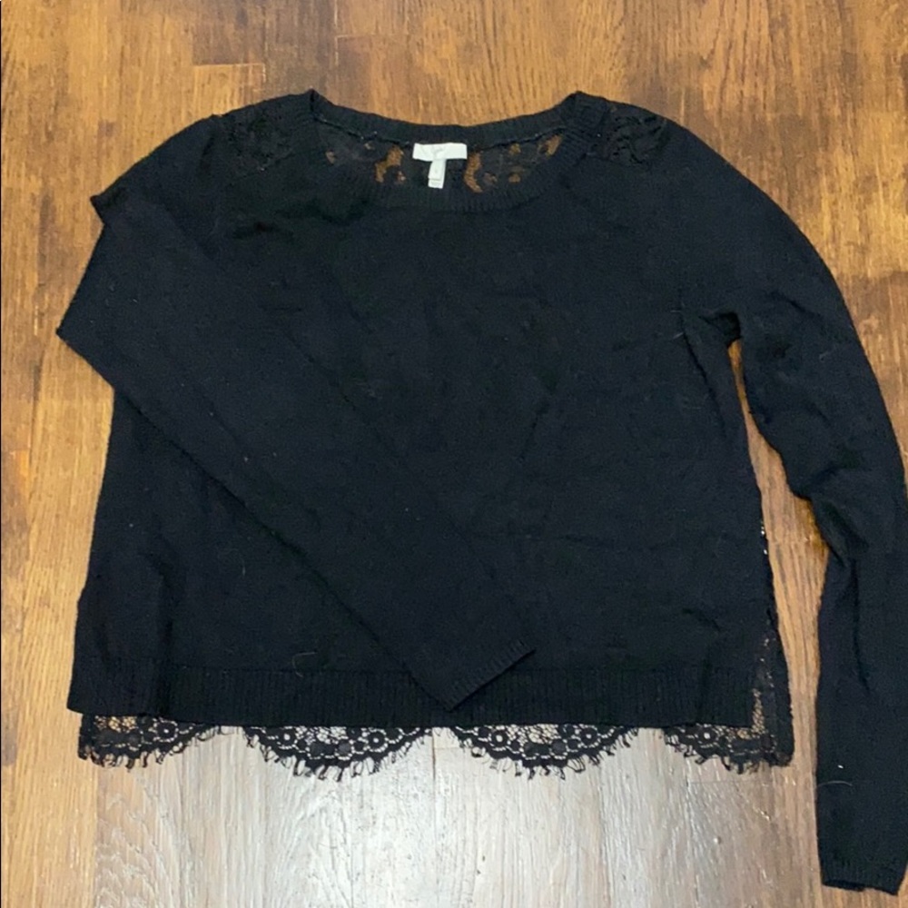 Joie Black Lace Sweater